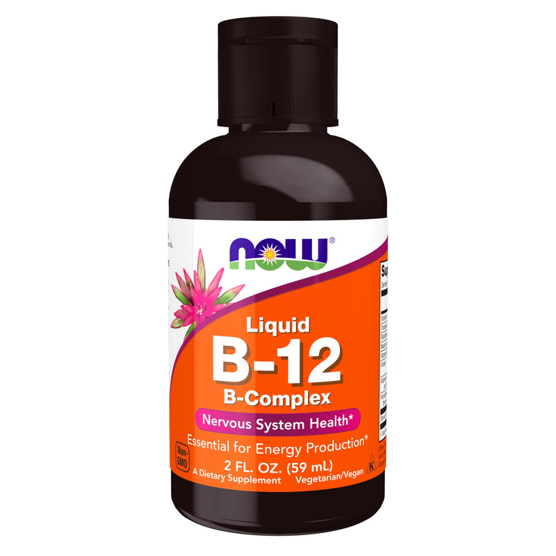 NOW Foods Supplements, Vitamin B-12 Complex Liquid, Energy Production*, Nervous System Health*, 2-Ounce 2 Fl Oz (Pack of 1)