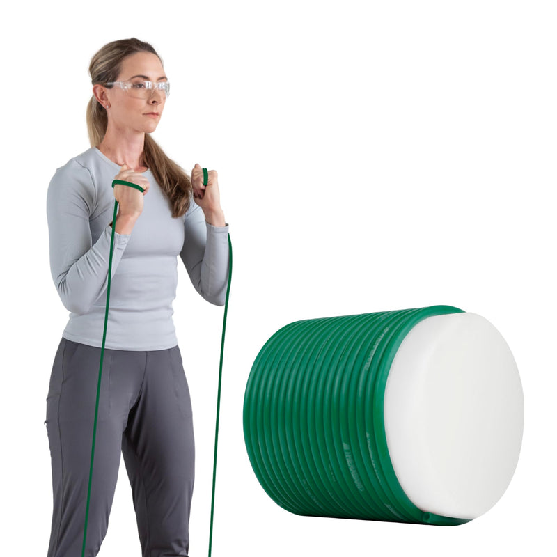 THERABAND Latex Resistance Tubing, Green, Heavy, Level 3, 25 ft Roll, Professional Grade for Upper and Lower Body Workouts, Cut-to-Length, Color-Coded Resistance Levels Level 3 / Heavy - Green 25 Foot - BeesActive Australia