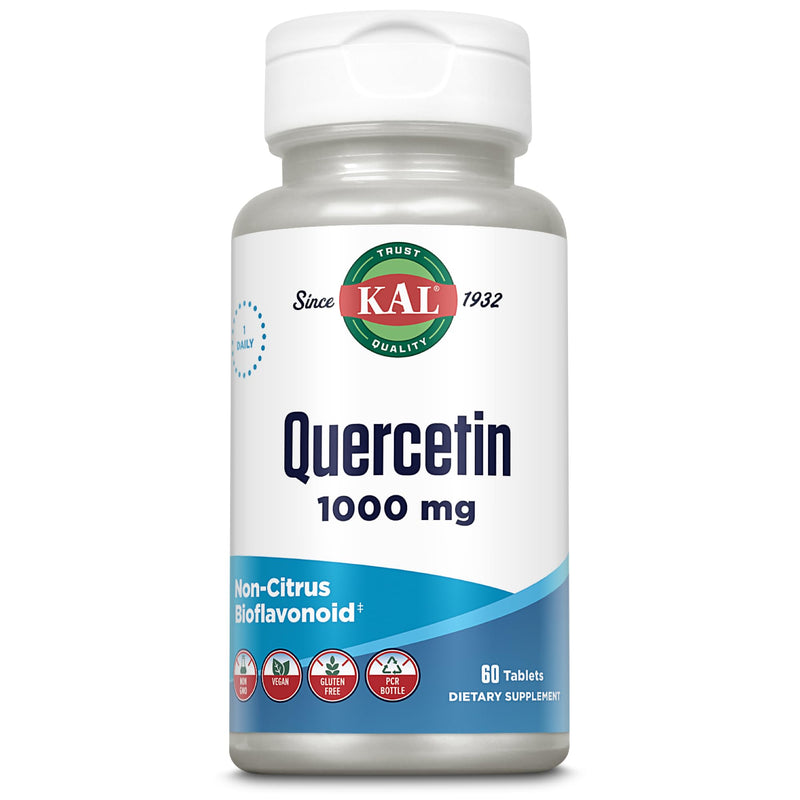 KAL Quercetin 1000mg Immune Support Supplement, Bioflavonoids for Immune Defense and Overall Health Support, Vegan, Gluten Free, Non-GMO, 60-Day Guarantee, 60 Servings, 60 Tablets | Immune & Antioxidant Support, Quercetin Bioflavonoid, 60 Servings, Veg...