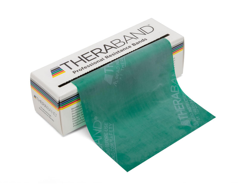 THERABAND Resistance Bands, 6 Yard Roll Professional Latex Elastic Band For Upper & Lower Body, Core Exercise, Physical Therapy, Pilates, Home Workouts, & Rehab, Green, Heavy, Level 4 Level 3 / Heavy - Green