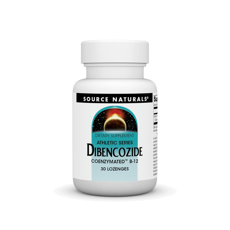 Source Naturals Athletic Series Dibencozide Coenzymated B-12, 30 Lozenges | Rasberry Flavored | Coenzymated™ for optimal absorption*