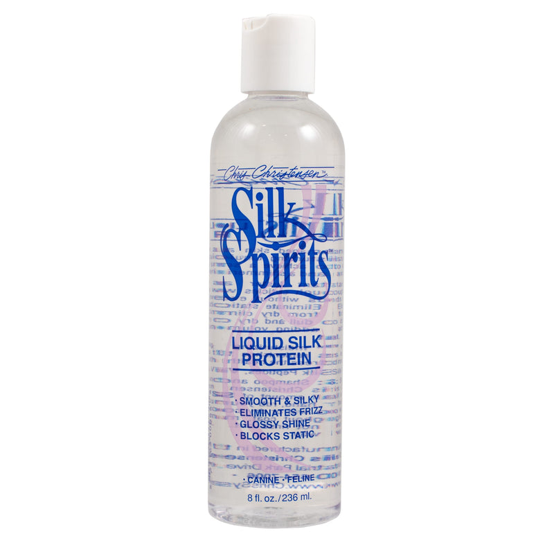 Chris Christensen Silk Spirits Liquid Protein, Smooth and Silky, Eliminate Frizz, Glossy Shine, Black Statis, Dog Conditioner, Groom Like a Professional, 8 oz - BeesActive Australia