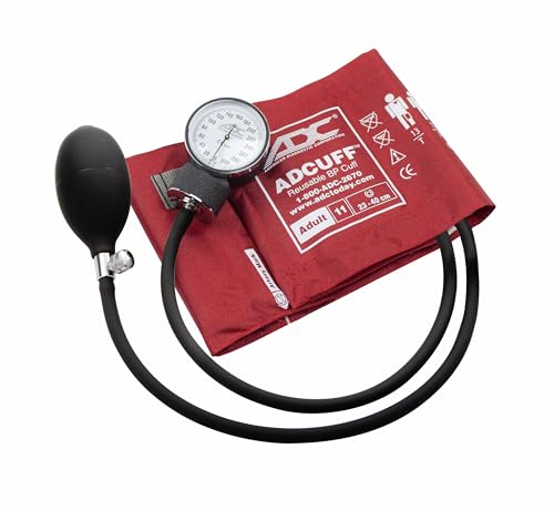 ADC Prosphyg 760 Professional Pocket Aneroid Sphygmomanometer Red Adult