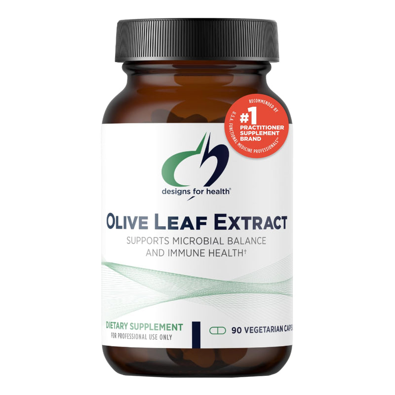 Designs for Health Olive Leaf Extract Capsules - 500mg Leaves Extract Supplement Standardized to 20% Oleuropein - Supports Microbial Balance + Immune Health, Non-GMO + Vegetarian (90 Capsules)