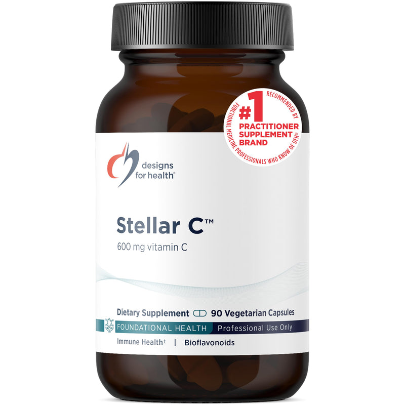 Designs for Health Stellar Vitamin C + Quercetin Supplements - Citrus Bioflavonoids + Quercetin with Vitamin C and Zinc for Enhanced Immune Support and Optimal Absorption (90 Capsules) Standard Packaging