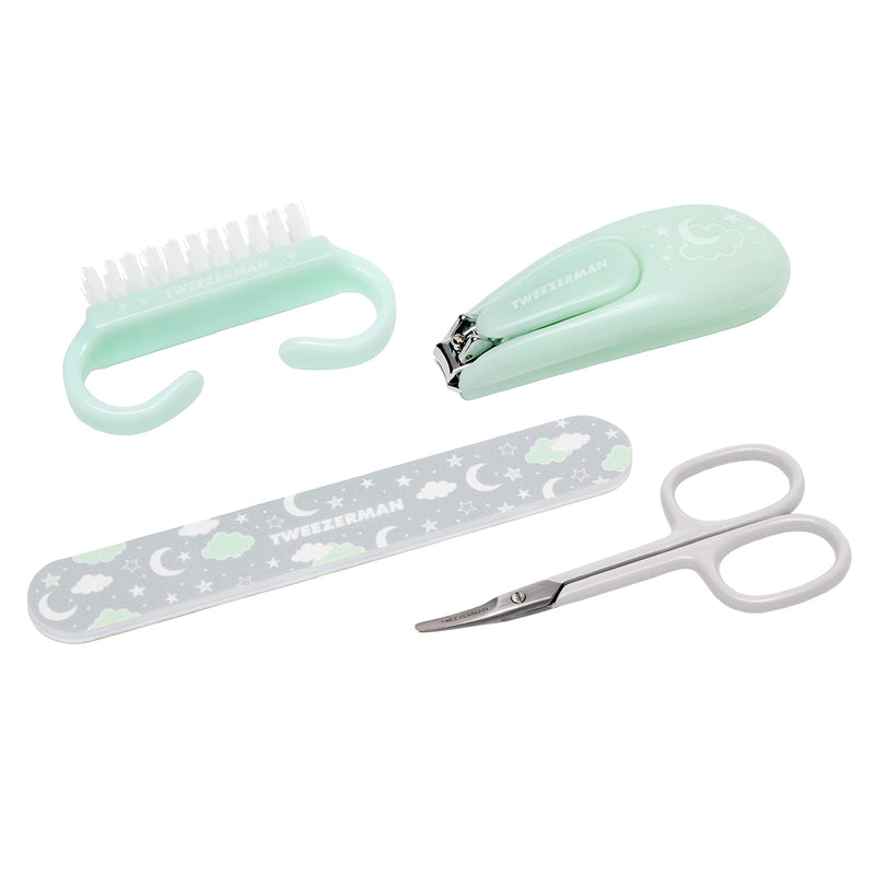 Tweezerman Baby Manicure Kit Includes Nail Clipper, Grooming Brush, Nail Trimming Scissors, and Nail File - BeesActive Australia