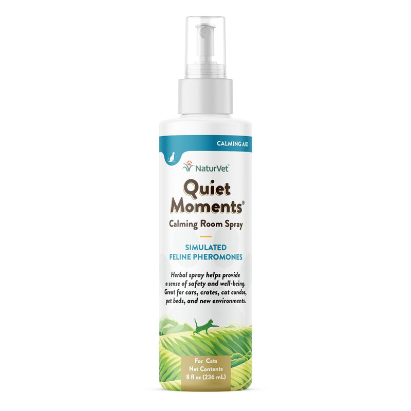 NaturVet Quiet Moments Herbal Calming Spray, 8 Ounce- Feline 8 Oz Spray