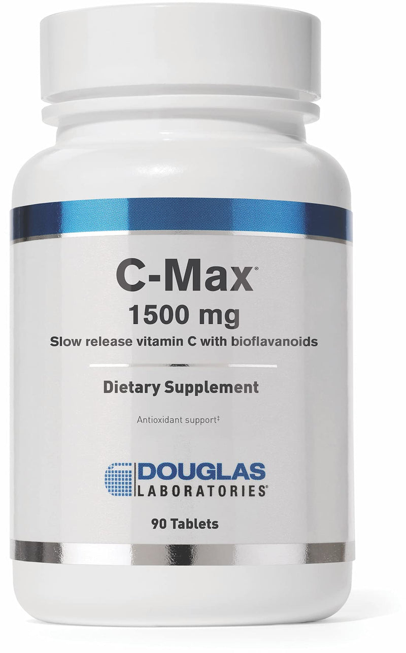 Douglas Laboratories C-Max 1500 mg. | Time Released Vitamin C to Support Skin, Blood Vessels, Tendons, Joint Cartilage and Bone | 90 Tablets | Time Released Vitamin C to Support Skin, Blood Vessels, Tendons, Joint Cartilage and Bone* Standard Packaging