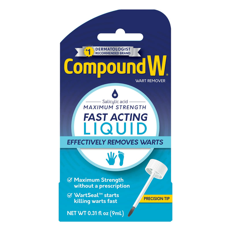 Compound W Maximum Strength Fast Acting Liquid Wart Remover, 0.31 fl oz 0.31 Ounce (Pack of 1) - BeesActive Australia