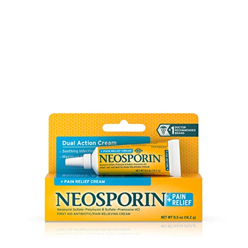 Neosporin + Pain Relief Dual Action Cream, .5 Oz 0.5 Ounce