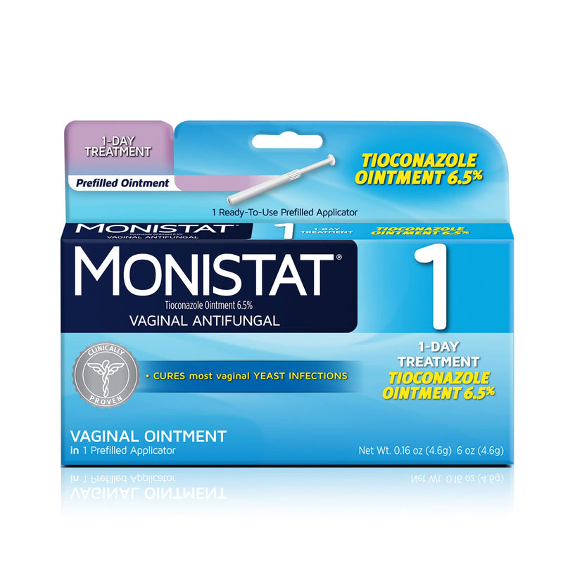 Monistat 1 Day Yeast Infection Treatment for Women, 1 Prefilled Tioconazole Ointment Applicator, 1 Pack 1 Day Tioconazole Ointment - BeesActive Australia