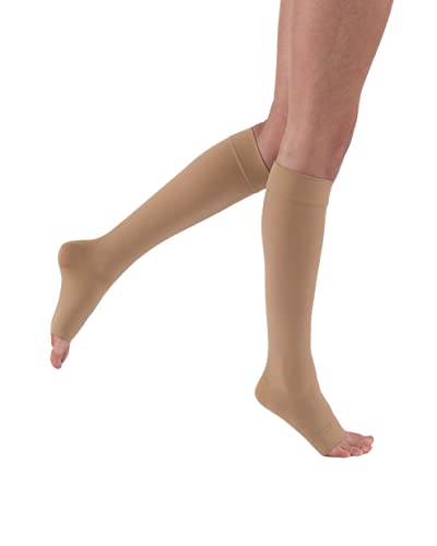 JOBST Relief 30-40 mmHg Compression Stockings, Knee High, Open Toe, X-Large Full Calf, Beige X-Large (Pack of 1)