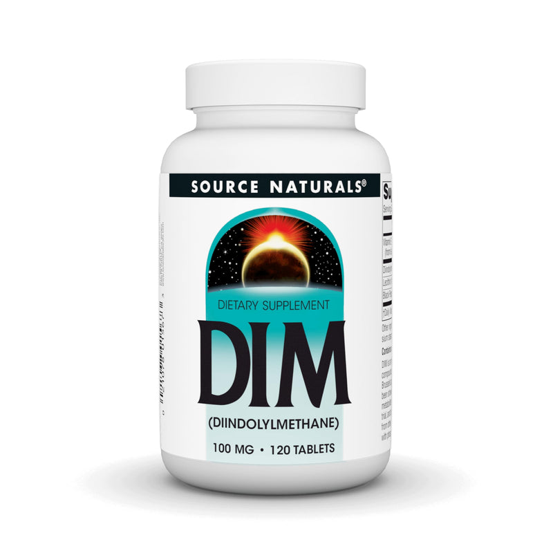Source Naturals DIM, Diindolylmethane* - 100 mg - 120 Tablets | with Diindolylmethane (DIM)