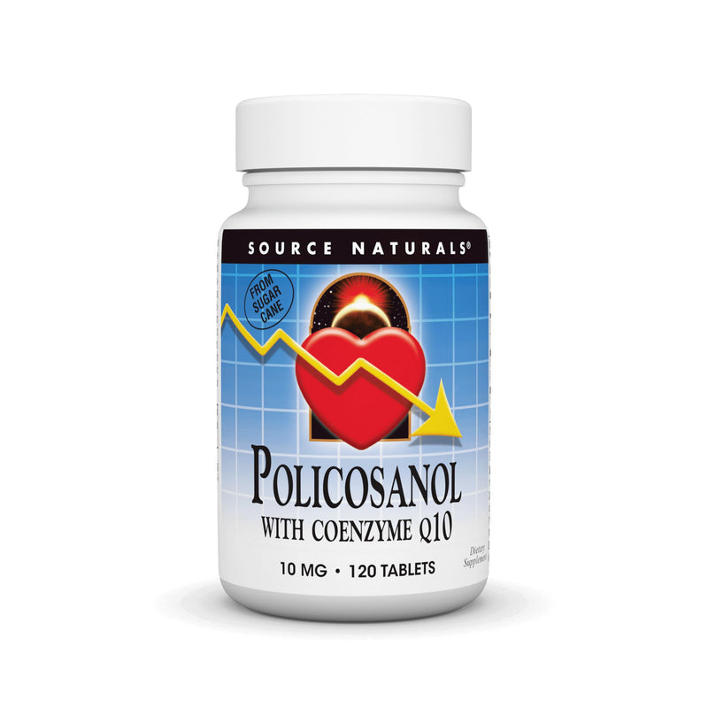 Source Naturals Policosanol with Coenzyme Q10, 10 Mg -120 Tablets 120 Count (Pack of 1)