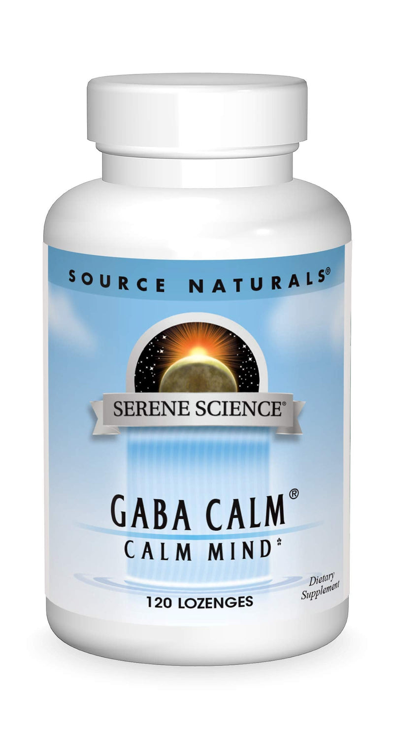 Source Naturals Serene Science GABA Calm - 120 Lozenges | Supports A Calming Mood | Quick Dissolving Peppermint Flavor* 1 120 Count (Pack of 1)