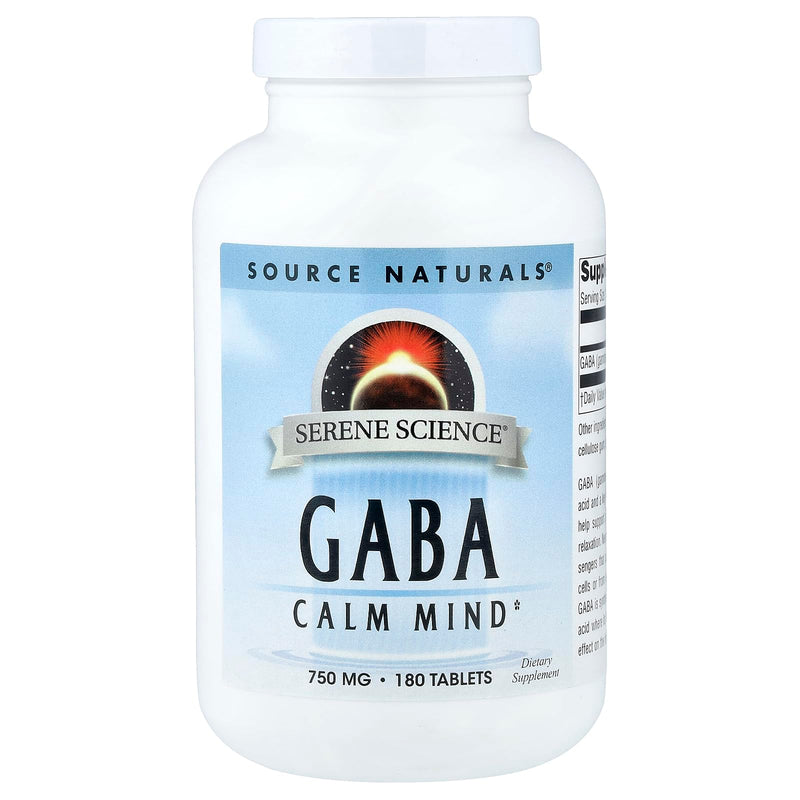 Source Naturals Serene Science GABA 750 mg Calm Mind - 180 Tablets