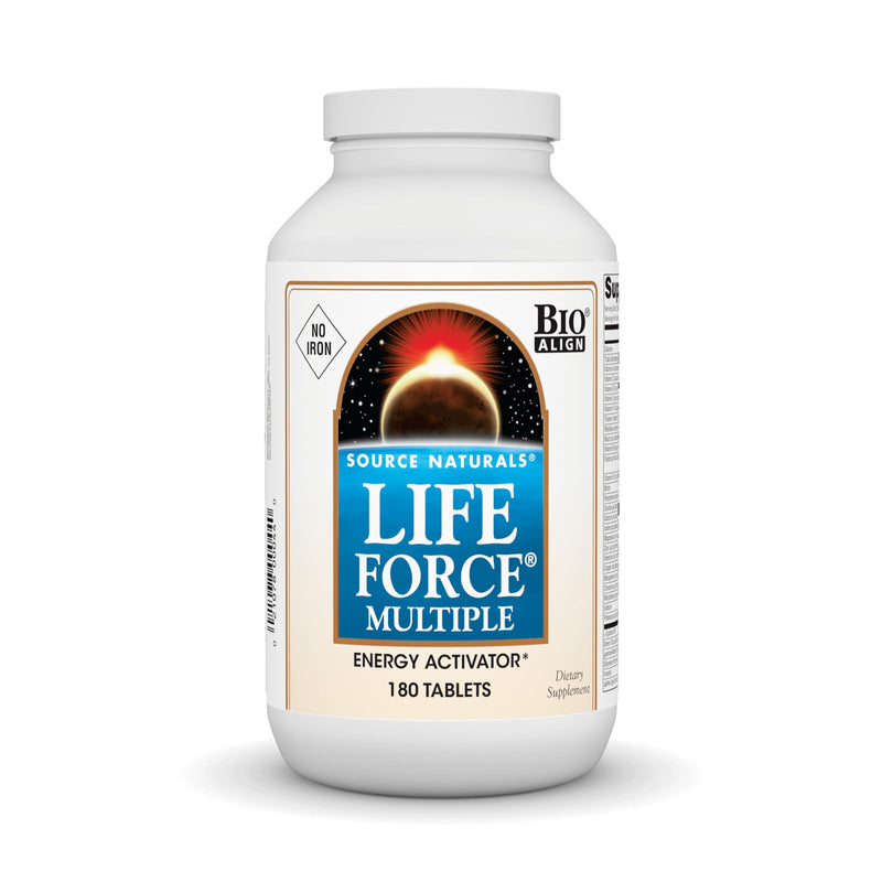 Source Naturals Life Force Multiple - 180 Tablets | No Iron Bio-Aligned Formula® - Delivering 40+ Ingredients for Foundational Nutrition 180 Count (Pack of 1)
