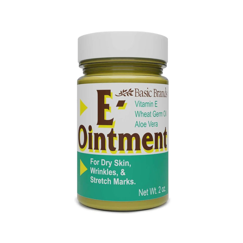 Basic Brands Vitamin E Ointment, 2 oz ‚Äì Moisture Enhancing ‚Äì Helps Reduce Appearance of Scars, Stretch Marks, Fine Lines & Wrinkles (Pack of 1) 2 Ounce (Pack of 1) Clear
