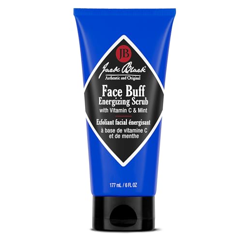 Jack Black Face Buff Energizing Scrub - Mens Pre Shave Cleanser & Scrub, Exfoliating Face Wash 6 Fl Oz (Pack of 1)