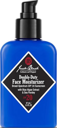 Jack Black Double Duty Face Moisturizer with SPF 20, Facial Moisturizer Face Cream for Men, Mens Facial Lotion with SPF, Gifts for Men 3.3 Fl Oz (Pack of 1)