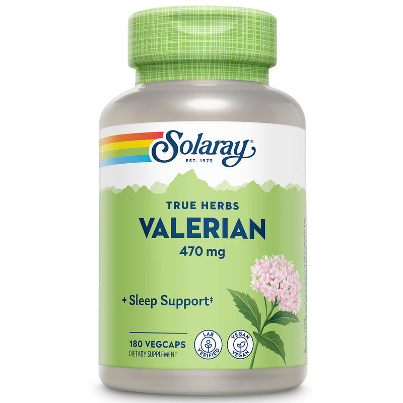 SOLARAY Valerian 470mg | Relaxation Support (180 CT) 180 Count (Pack of 1)