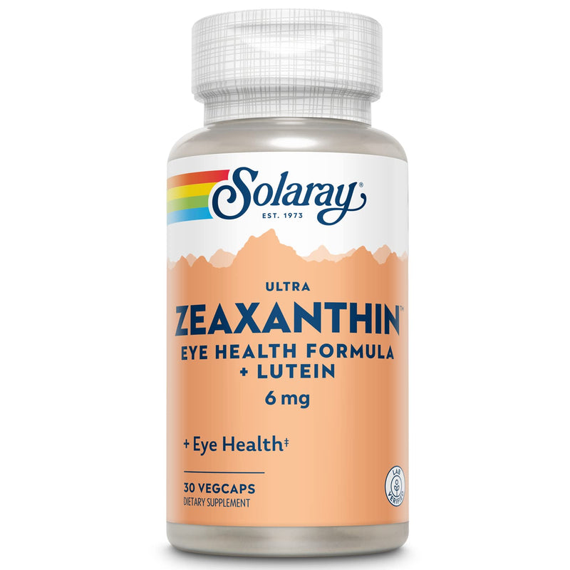 SOLARAY Ultra Zeaxanthin 6 mg, 30 Capsules | Eye & Macular Health Support, Zeaxanthin, Lutein, Bilberry & Blueberry, 30 Servings, Lab Verified