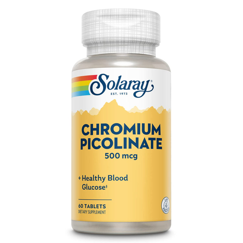 Solaray Chromium Picolinate Tablets, 500 mcg | 60 Count 60 Count (Pack of 1) - BeesActive Australia
