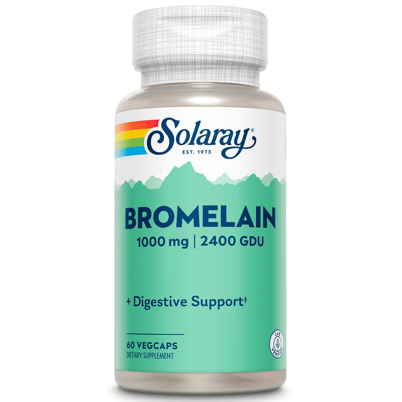 SOLARAY Bromelain Supplement, 1000mg | 60 Count 60 Count (Pack of 1)