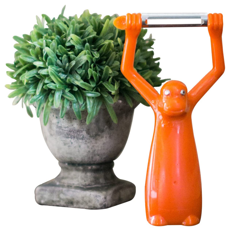 Boston Warehouse Monkey Vegetable Peeler, ONE SIZE, Orange - BeesActive Australia