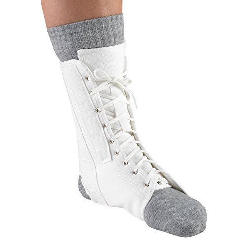 OTC Ankle Splint, Canvas Lace-Up, Rigid Metal Stays Medium