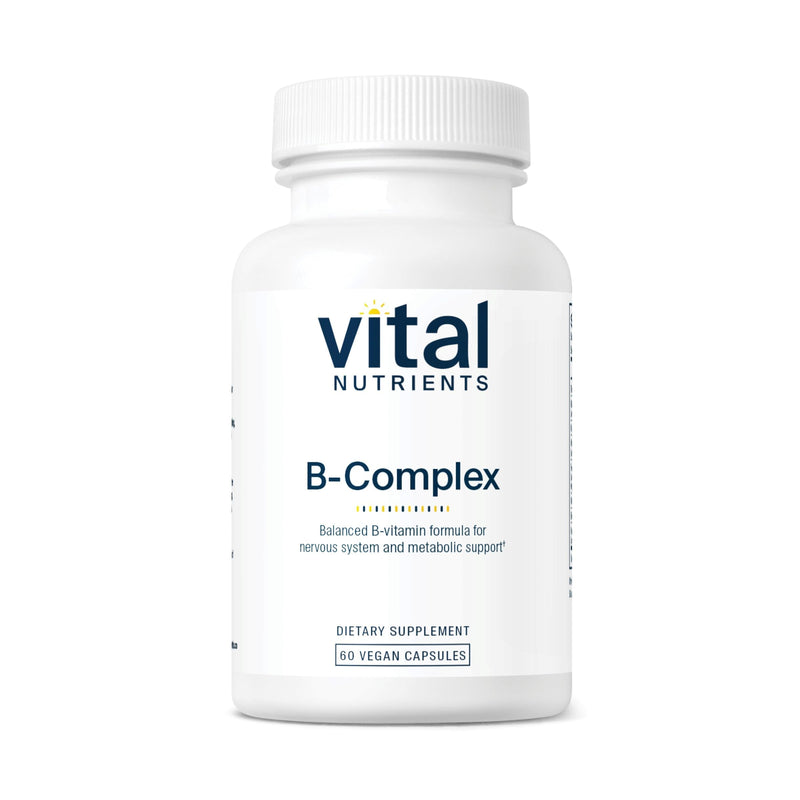 Vital Nutrients Vitamin B-Complex - Vegan High-Potency Methylated B Complex Vitamins - B Vitamins Support Energy Production, Metabolism, and Heart Health* - Gluten, Dairy, Soy Free - 60 Capsules 60 Count (Pack of 1)