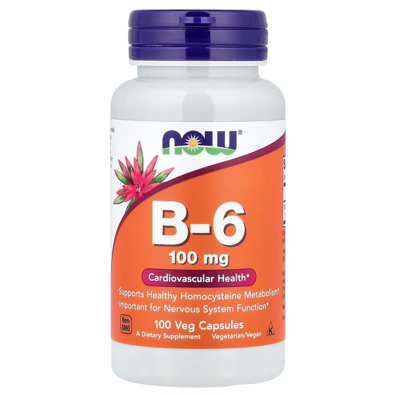 Now Foods B-6 100mg 100 Capsules 100 Count (Pack of 1)