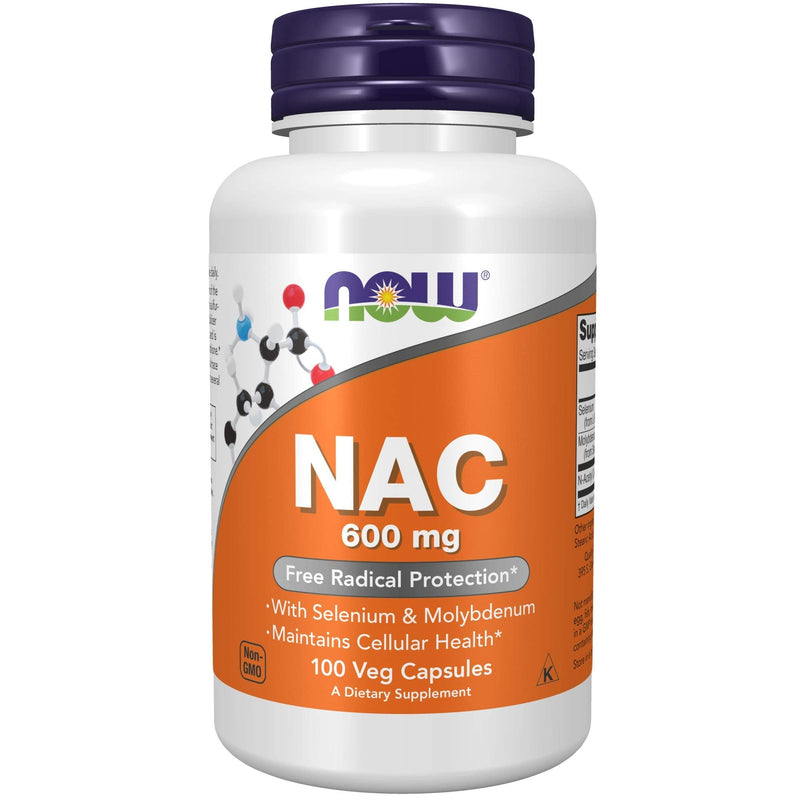 Broan-NuTone NOW Supplements, NAC (N-Acetyl Cysteine) 600 mg with Selenium & Molybdenum, 100 Veg Capsules 100 Count (Pack of 1) - BeesActive Australia