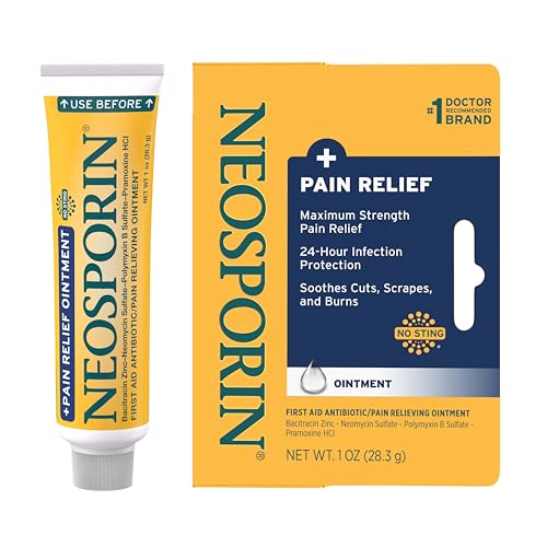 Neosporin + Pain Relief Dual Action Triple Antibiotic Ointment, 1 oz 1 Ounce