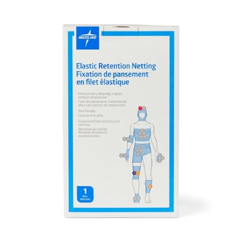 Medline Stretch Tubular Elastic Dressing Retention Net, Size 7,(28" x 25 yds), Ideal for Wound Care, Single Pack size 7 - 28" x 25 yd