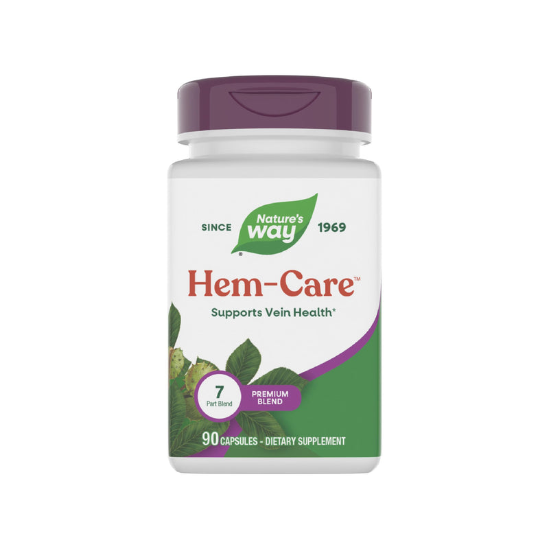 Nature's Way Premium Hem-Care, Vein Health Blend, 90 Capsules | Seven-Part Blend with Vitamins C & E, Choline, Calcium, Phosphorus and Horse Chestnut Extract for Vein Health*