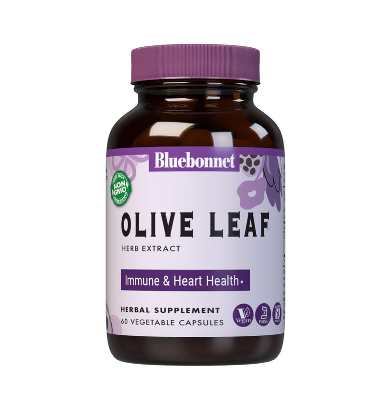 Bluebonnet Nutrition Standardized Olive Leaf Herb Extract, 60 Count 60 Count (Pack of 1)