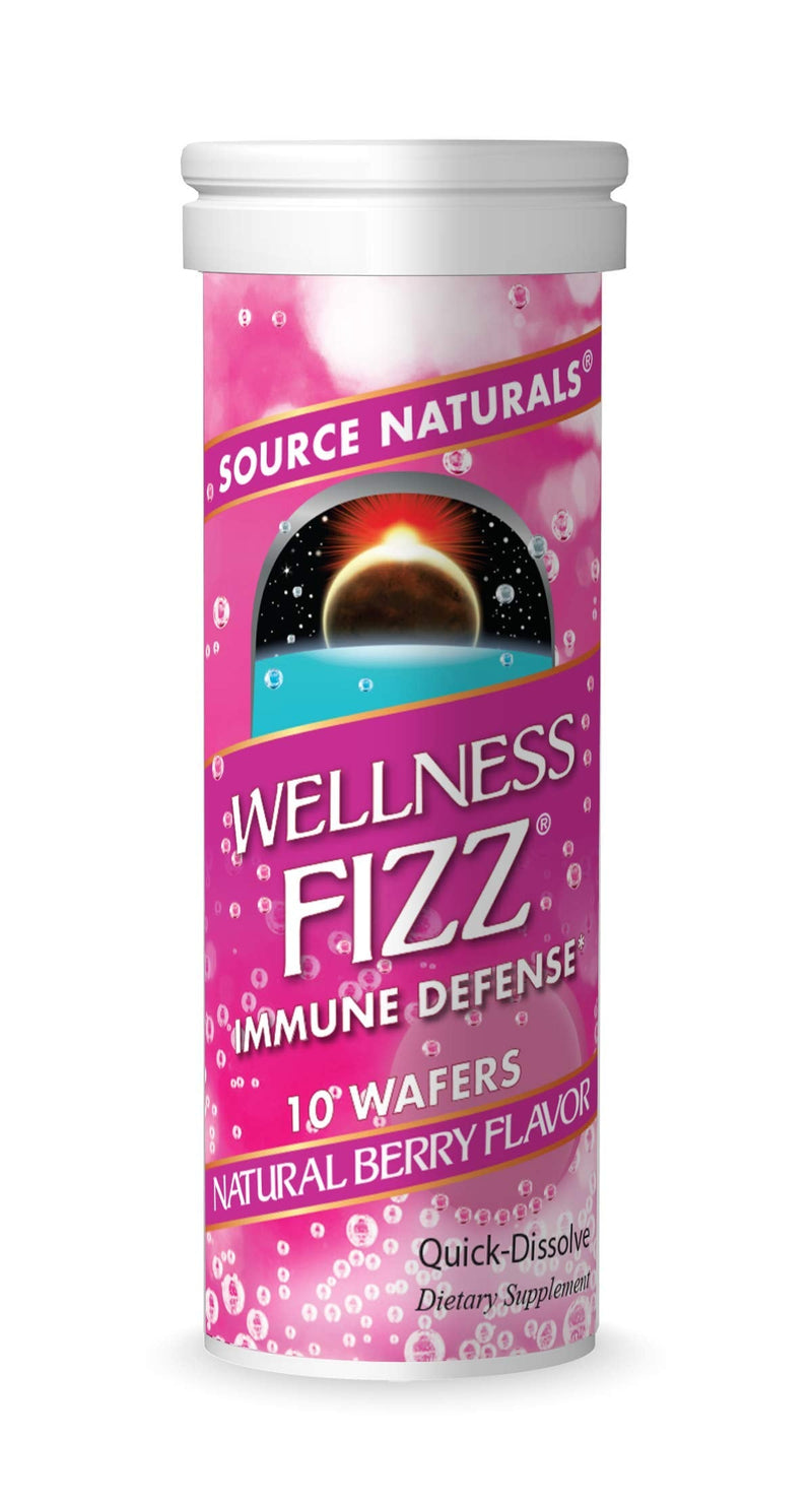 Source Naturals Wellness Fizz, Natural Berry Flavor - 10 Wafers 1
