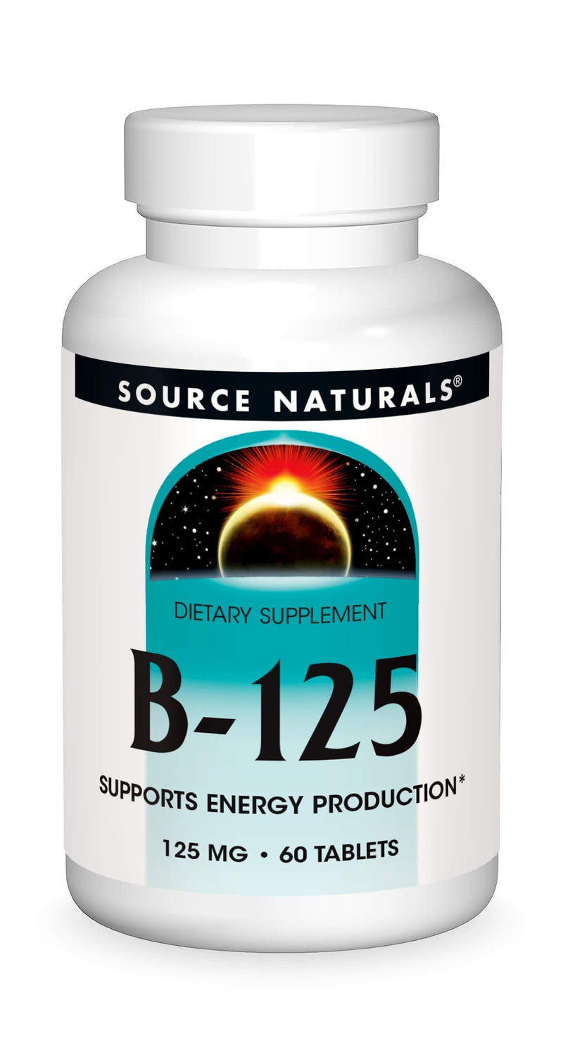 Source Naturals B-125, 60 Tablets | Energy Production Support* 1 60 Count (Pack of 1)