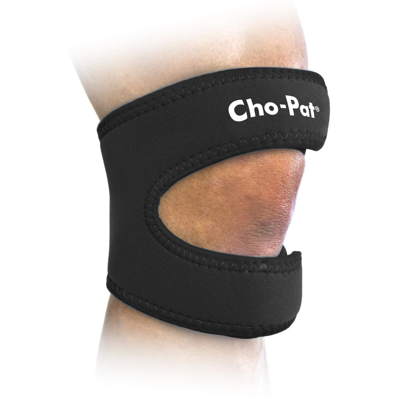 Cho-Pat Dual Action Double-Layer Adjustable Knee Strap, Full Mobility and Knee Pain Relief for Chondromalacia, Osgood Schlatter’s, Tendonitis, and Meniscus Tears, Medium Black - BeesActive Australia