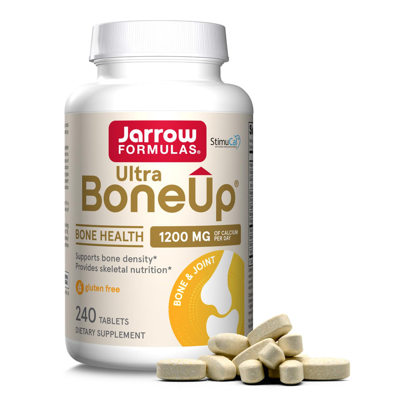 Jarrow Ultra BoneUp, Includes MK-7 & Silicon for Bone Support, 240 Tablets | Bone Density Support, StimuCal™ MCHA, Calcium, Vitamin D3 & K2 MK-7, Non-GMO, Gluten-Free Tablets