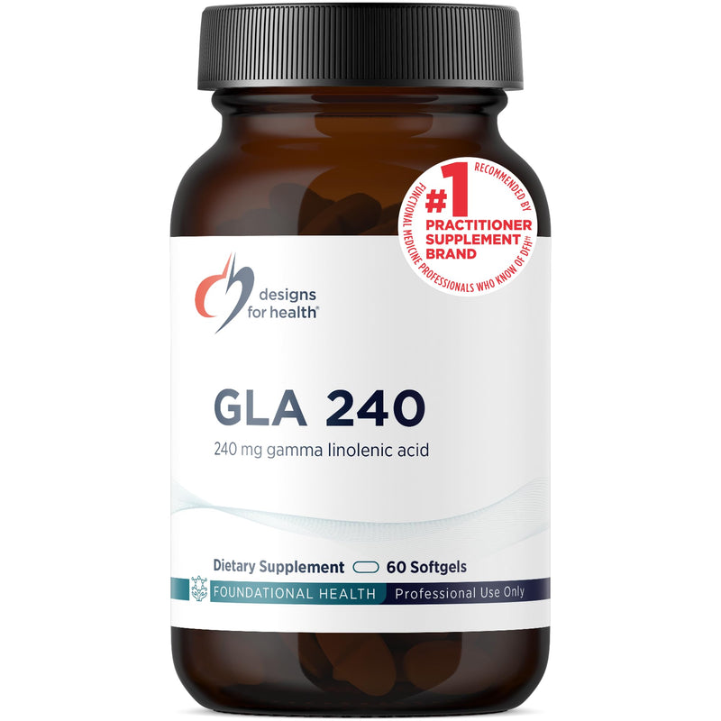 Designs for Health GLA Softgels - Borage Oil Pills, 240mg Gamma Linolenic Acid from Borage Seed - Non-GMO Supplement, May Promote Healthy Skin + Hormonal Balance for Women (60 Softgels) Standard Packaging
