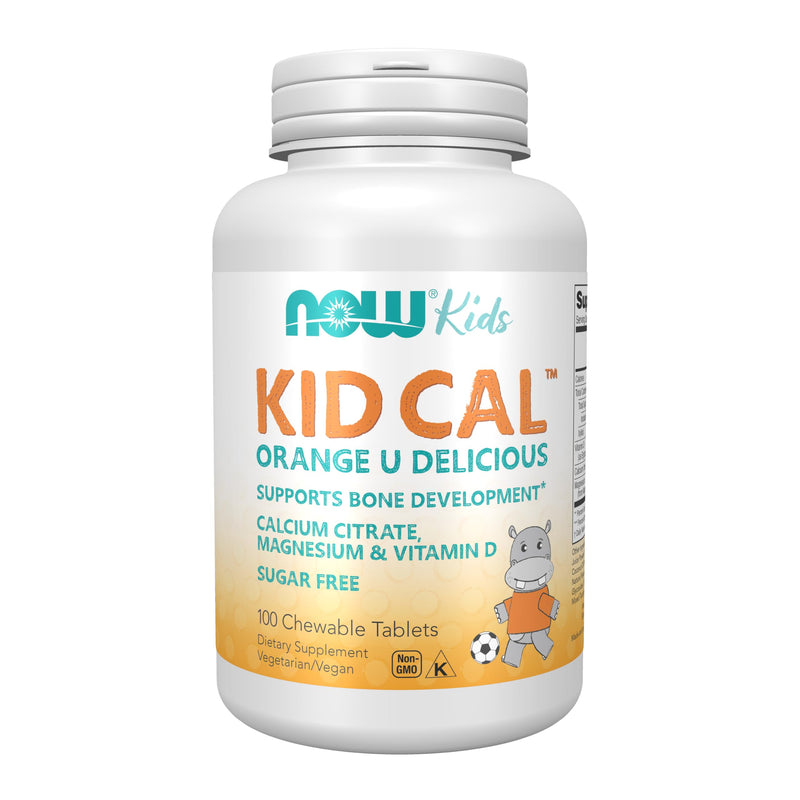 NOW Foods Supplements, Kid Cal with Calcium Citrate, Magnesium and Vitamin D, Tart Orange, 100 Chewables, packaging may vary 100 Count (Pack of 1)