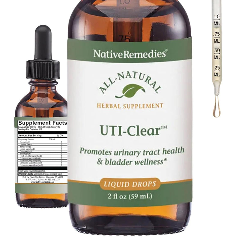 Native Remedies UTI-Clear for Urinary Tract and Bladder Health, 59 ml 1 Count (Pack of 1)