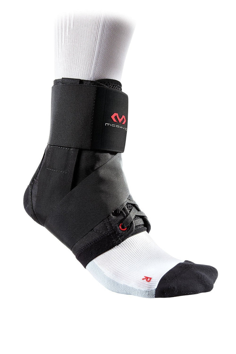 McDavid Ankle Brace with Straps, Maximum Support, Comfortable Compression & Breathable Design L BLACK - BeesActive Australia