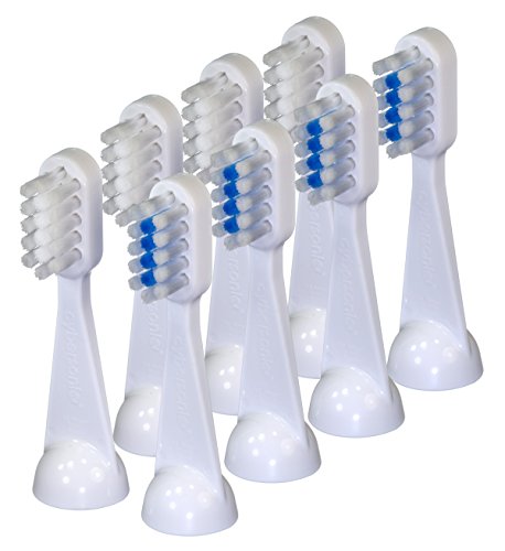 Cybersonic Traditional Replacement Brush Heads, 8 Pack, Compatible With All Cybersonic Electric Toothbrushes 1 Count (Pack of 8)
