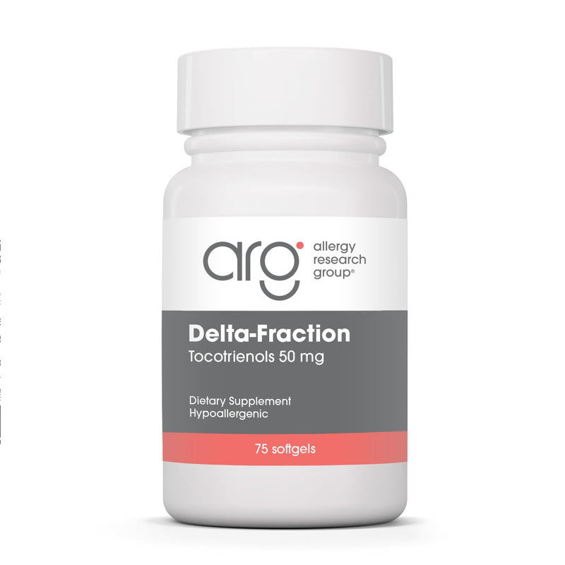 ARG Delta-Fraction Tocotrienols 50 mg, Antioxidant, 75 Softgels | 100 mg Tocotrienols per Serving for Antioxidant Support, Hypoallergenic Formula, 75 Servings