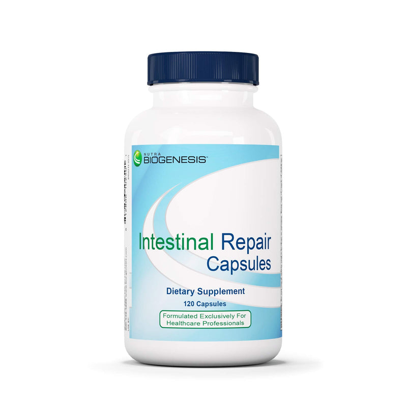 Nutra Biogenesis Intestinal Repair Capsules, 120 Capsules | Herbal Gut Health Supplement for Women & Men with Sodium Butyrate, Daily Support