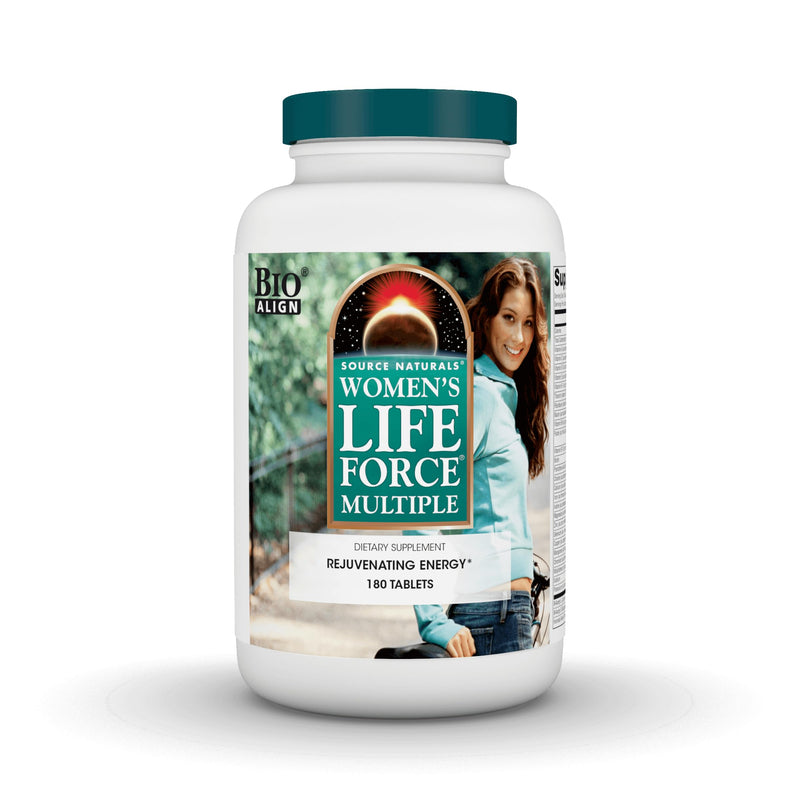 Source Naturals Women's Life Force Multiple, Daily Multivitamin & Immune Health, Rejuvenating Energy* Supplement - 180 Tablets 180 Count (Pack of 1)
