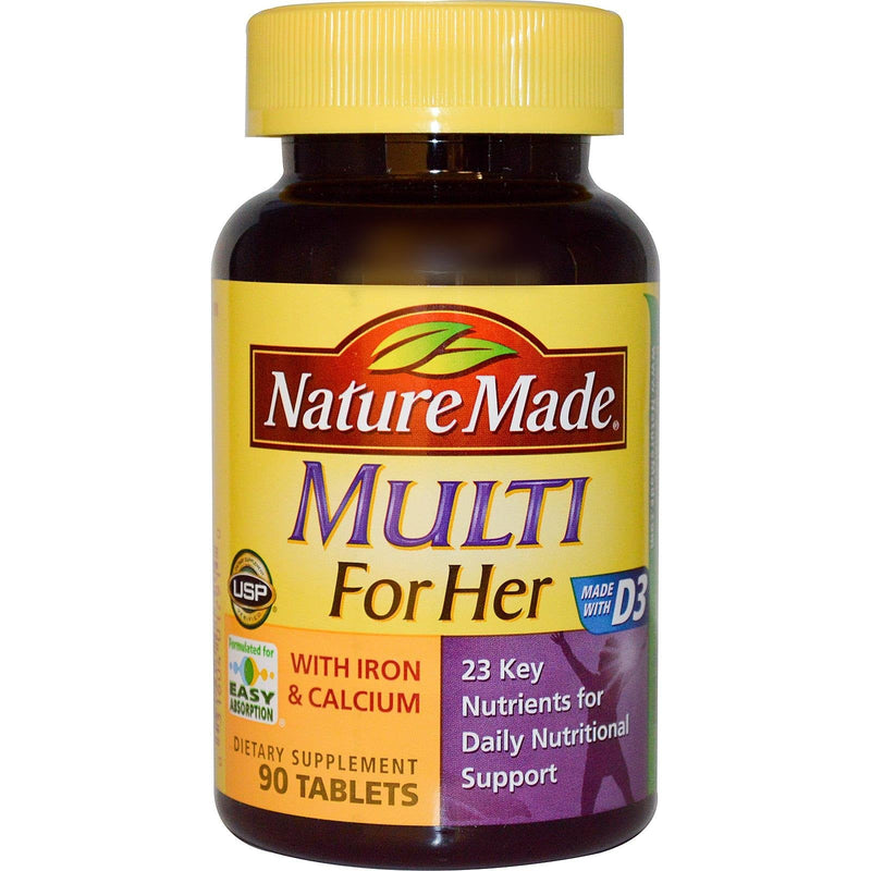 Nature Made Women's Multivitamin Tablets, 90 Count for Daily Nutritional Support